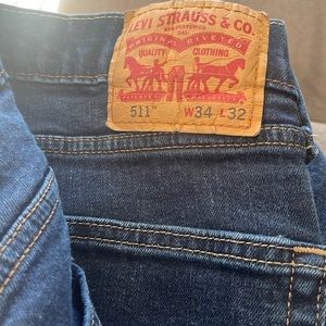 Men Levi Strauss & Co blue jeans - size 34x32